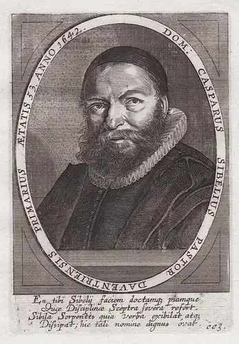 Dom: Casparus Sibelius Pastor Daventriensis... - Caspar Sibel (1590-1658) Lutherischer Theologe Leiden Univers