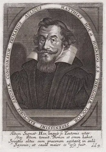 Matthias Hoe ab. Hoenegg S. S. Theologiae Doctor... - Matthias Hoë von Hoënegg (1580-1645) Lutherischer Theolo