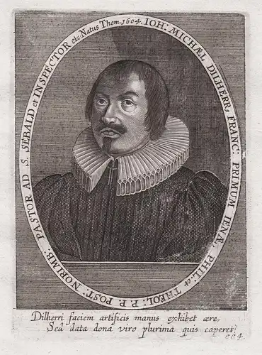 Ioh: Michael Dilherr Franc: Primum Ienae, Phil: et Theol: ... - Johann Michael Dilherr (1604-1669) Jena Nürnbe