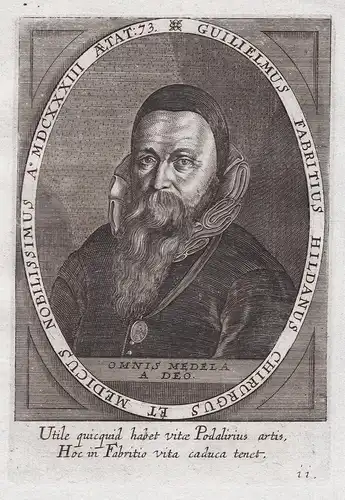 Guilielmus Fabritius Hildanus Chirurgus... - Wilhelm Fabry (1560-1634) Bern Stadtarzt Arzt physician Wundarzt