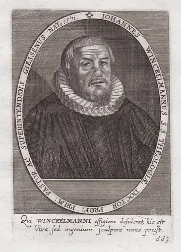 Iohannes Winckelmannus S. S. Theologiae Doctor... - Johannes Winckelmann (1551-1626) Lutherischer Theologe Hom