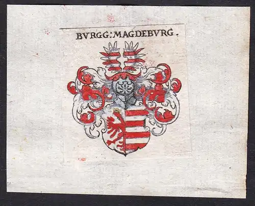 Burgg: Magdeburg - Magdeburg Burg Wappen Adel coat of arms heraldry Heraldik