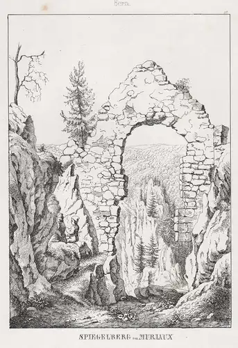 Spiegelberg ou Murlaux - Ruine Spiegelberg Freiberge b. Muriaux Kanton Jura Schweiz Suisse Switzerland