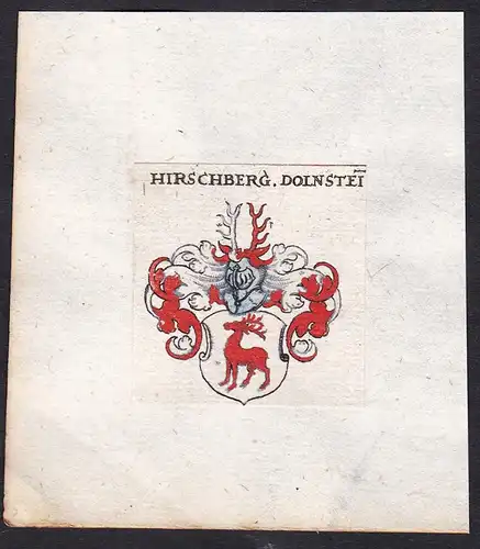Hirschberg. Dolnstei - Hirschberg Dolnstei Dollnstein Wappen Adel coat of arms heraldry Heraldik