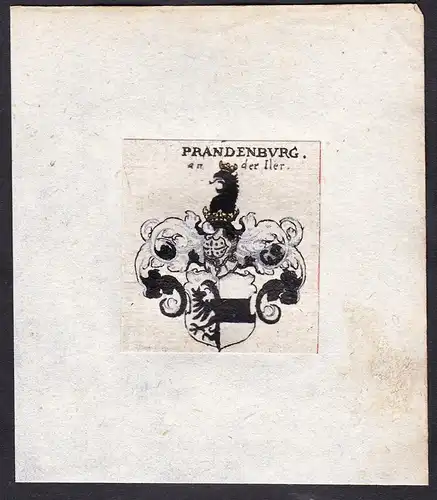 Prandenburg an der Iller - Prandenburg an der Iller Brandenburg Wappen Adel coat of arms heraldry Heraldik