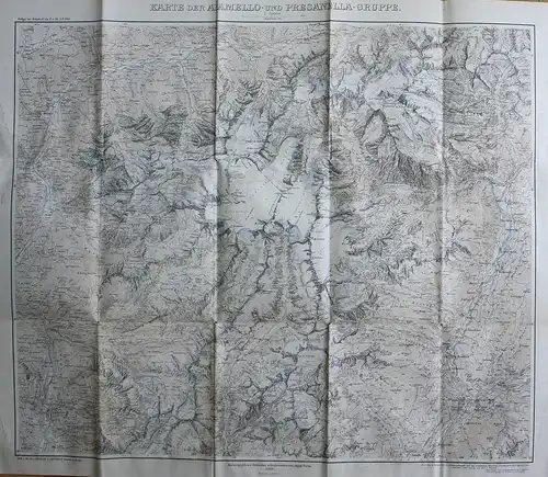 Karte der Adamello- und Presanella- Gruppe.