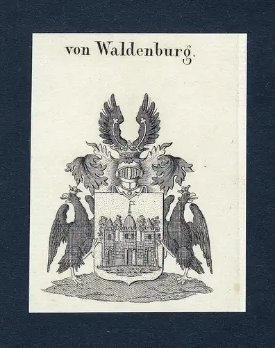 Von Waldenburg - Waldenburg Wappen Adel coat of arms heraldry Heraldik Kupferstich engraving