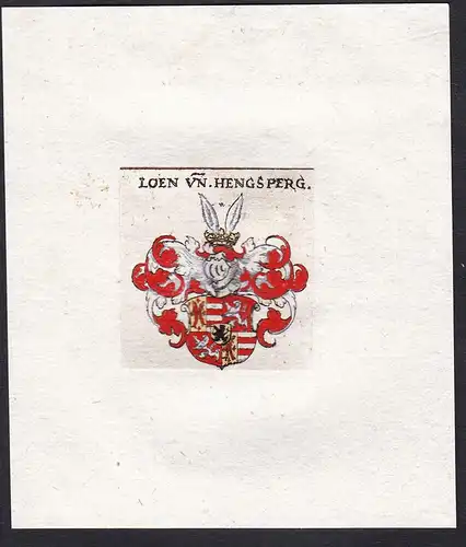 Loen VN. Hengsperg - Loen Leon Hengsperg Hengsberg Wappen Adel coat of arms heraldry Heraldik