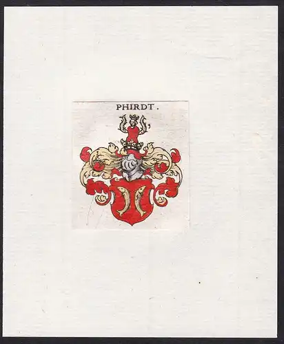 Phirdt - Phirdt Phird Phirt Pirt First Wappen Adel coat of arms heraldry Heraldik