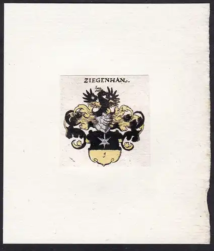 Ziegenhan - Ziegenhan Ziegenhahn Wappen Adel coat of arms heraldry Heraldik