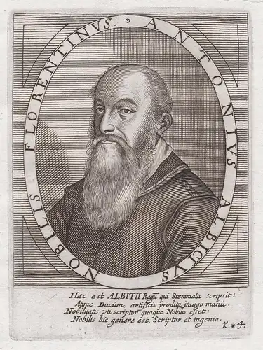 Antonius Albicius Nobilist Florentinus. - Antonio Albizzi (1547-1626) Firenze Kempten Jurist Genealoge Portrai