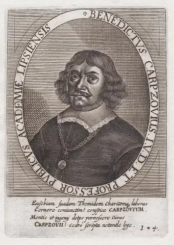 Benedictus Carpzovius I. U. D. et Professor Academiae Lipsiensis - Benedikt Carpzov der Jüngere  (1595-1666) H