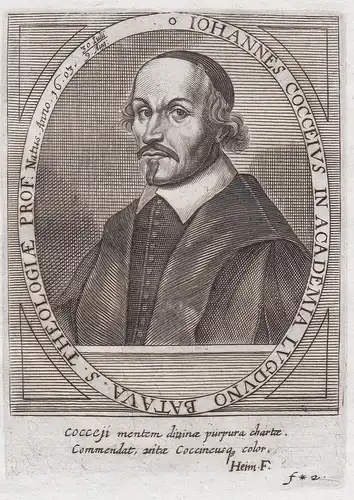 Iohannes Cocceius in Academia Lugduno... - Johannes Cocceius (1603-1669) Bremen Francker Theologe Leiden Groni