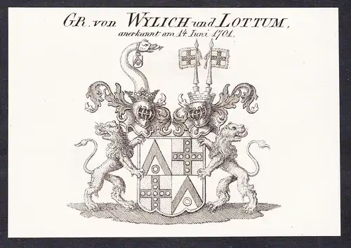 Gr. von Wylich und Lottum -  Wappen coat of arms