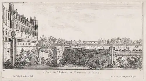 Veue des Chasteaus de St. Germain en Laye - Chateau de Saint-Germain-en-Laye Yvelines Ile-de-France