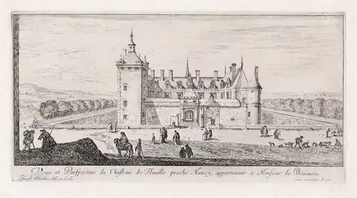 Veue et Perspective du Chasteau de Fleville proche Nancy, appartenant a Monsieur de Beauveau - Chateau de Flev