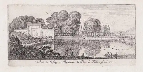 Veue de l'Estang, et Perspective du Parc de Tanlai - Tanlay chateau parc Yonne Bourgogne-Franche-Comte