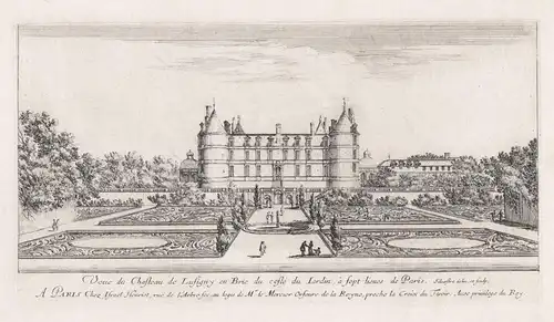 Veue du Chasteau de Lusigny en Brie du costé du Jardin... - Chateau de Lesigny Seine-et-Marne Ile-de-France