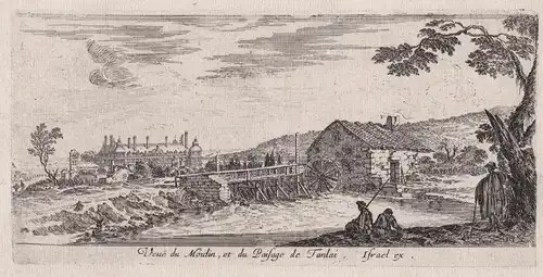 Veue du Moulin, et du Paisage de Tanlai - Tanlay chateau moulin Yonne Bourgogne-Franche-Comte