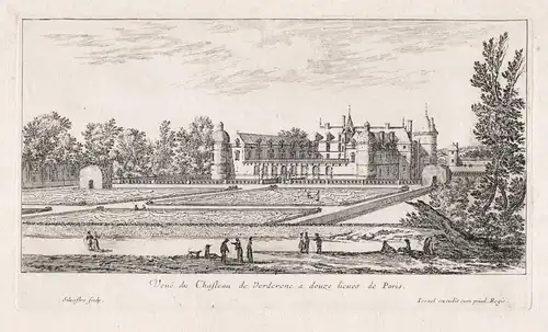 Veue du Chasteau de Verderone a douze lieues de Paris - Chateau de Verderonne Oise Hauts-de-France