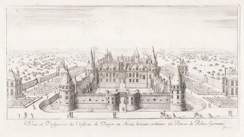 Veue et Perspective du Chasteau du Verger en Aniou... - Chateau du Verger de Seiches-sur-le-Loir Maine-et-Loir