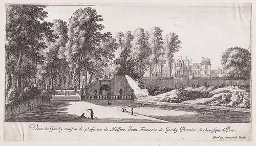 Veue de Gondy maison de plaisance de Messire Jean Francois de Gondy... - Chateau de Gondy Saint-Cloud Hauts-de