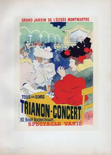Affiche pour le Trianon-Concert - Paris Elysee Montmartre theatre poster Plakat Art Nouveau Jugendstil