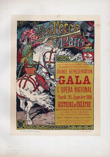 Affiche pour les Fetes de Paris - Opera Theatre poster Plakat Art Nouveau Jugendstil