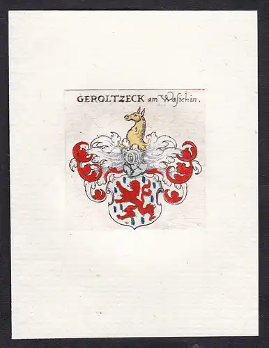 Geroltzeck am Wasichin - Geroldseck am Wasichin Wappen Adel coat of arms heraldry Heraldik