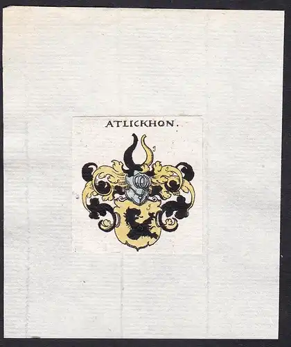 Atlickhon - Altikon Kanton Zürich Wappen Adel coat of arms heraldry Heraldik