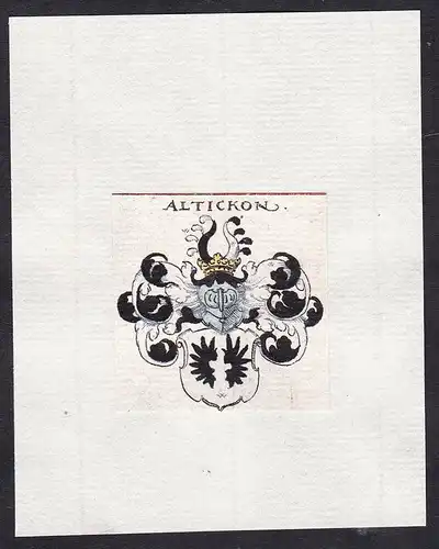 Altickon - Altikon Kanton Zürich Wappen Adel coat of arms heraldry Heraldik