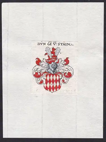 Dün Ge V: Stäin - Dungen Stain Stein Düngestein Wappen Adel coat of arms heraldry Heraldik