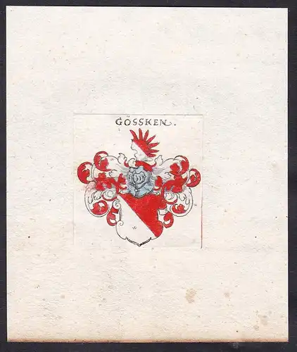 Gössken - Gössken Giescken Wappen Adel coat of arms heraldry Heraldik