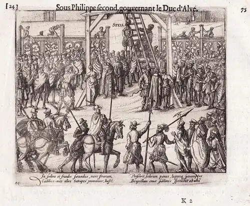 Spell - Bruxelles Brussel Brussels execution Exekution / Shows the execution of Jan Grouwels in 1570