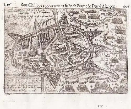 De Belegeringe voor Audewarden door den Prince van Parme den 19. April Voorgebracht Anno 1582... - Oudenaarde