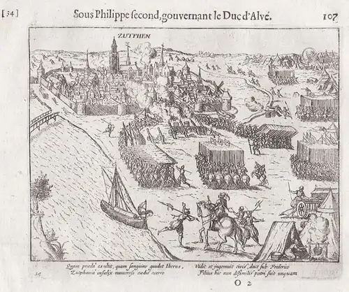 Zutphen - Zutphen Battle of 1572 Gelderland Holland Nederland Netherlands Niederlande / Depicts Zutphen taken