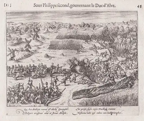 Quae duce Arenbergo manus est educta... - Battle of Heiligerlee Schlacht slag 1568 Groningen Holland Nederland