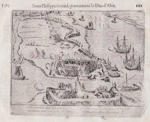 Solvat ut Harlemios dura obsidione Sonojus / Magnanimus, medio... - Battle of the Diemerdijk slag Amsterdam Di