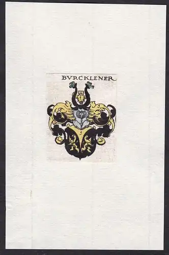 Bvrcklener - Burcklener Burglechner Wappen Adel coat of arms heraldry Heraldik