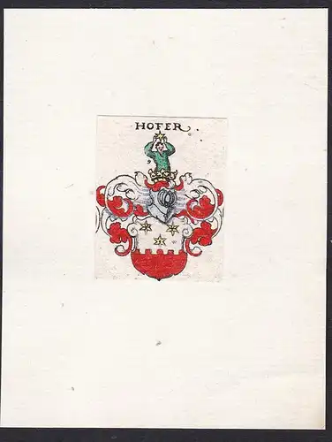 Hofer - Hofer Wappen Adel coat of arms heraldry Heraldik