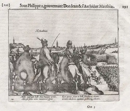 H. Mathias - Matthias HRR Kaiser emperor troops army / Depicts Matthias HRR before his trops in 1578