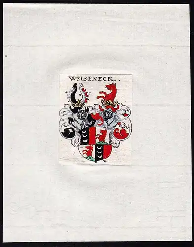 Weiseneck - Weiseneck Weisseneck Wappen Adel coat of arms heraldry Heraldik