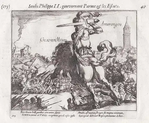 Gr. van Meurs / Amerongen - Amerongen Utrecht battle 1585 Holland Nederland Netherlands Niederlande / Depicts
