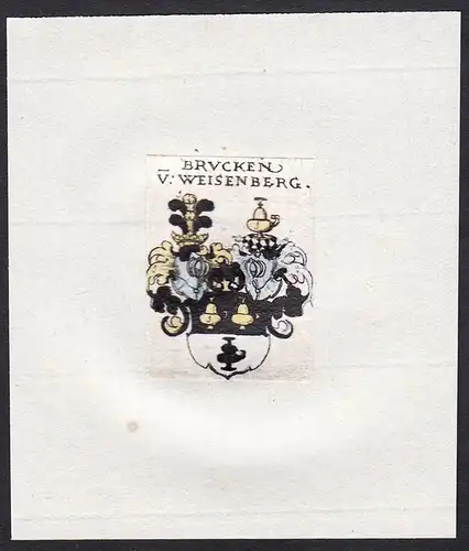 Brvcken v: Weisenberg - Brucken v: Weisenberg Wappen Adel coat of arms heraldry Heraldik