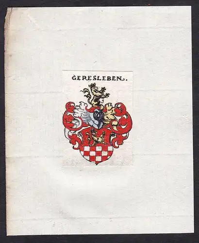 Geresleben - Geresleben Wappen Adel coat of arms heraldry Heraldik