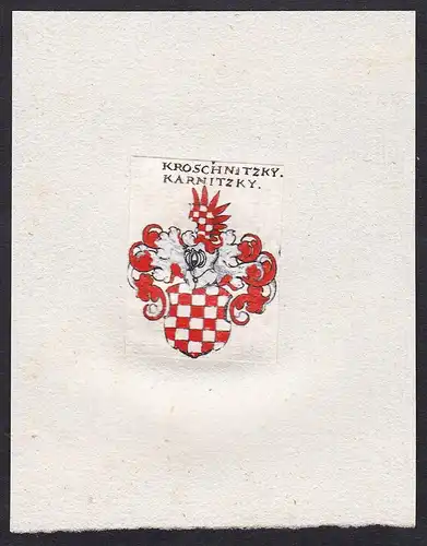 Kroschnitzky Karnitzky - Kroschnitzky Karnitzky Wappen Adel coat of arms heraldry Heraldik