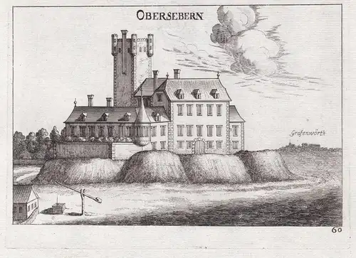 Obersebern - Schloss Seebarn am Wagram Tulln Kupferstich
