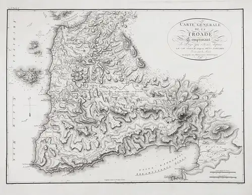 Carte Generale de la Troade Comprenant le Pays qui s'entend depuis Le Cap Sigeum jusqu'au Mont Gargaron - Troa