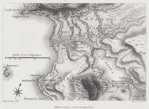 Mileti vicinia variis temporibus - Miletus Milet Anatolia Balat Didim Aydin Province Turkey Türkei map Karte