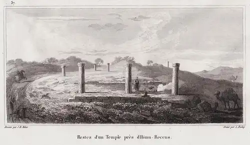 Restes d'un Temple pres d'Ilium-Recens - Troy Troja ruins temple Troad Hisarlik Canakkale Turkey Türkei / Rema